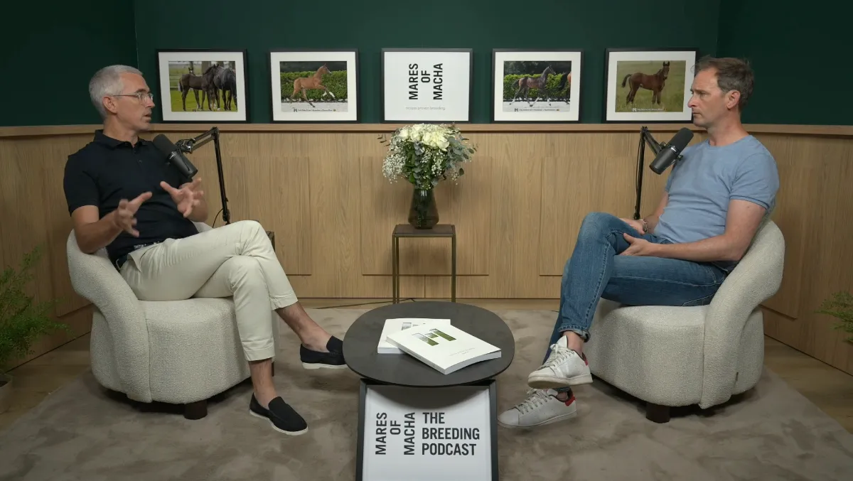 Ingmar De Vos and Frederik De Backer in conversation in the Mares of Macha Breeding Podcast studio